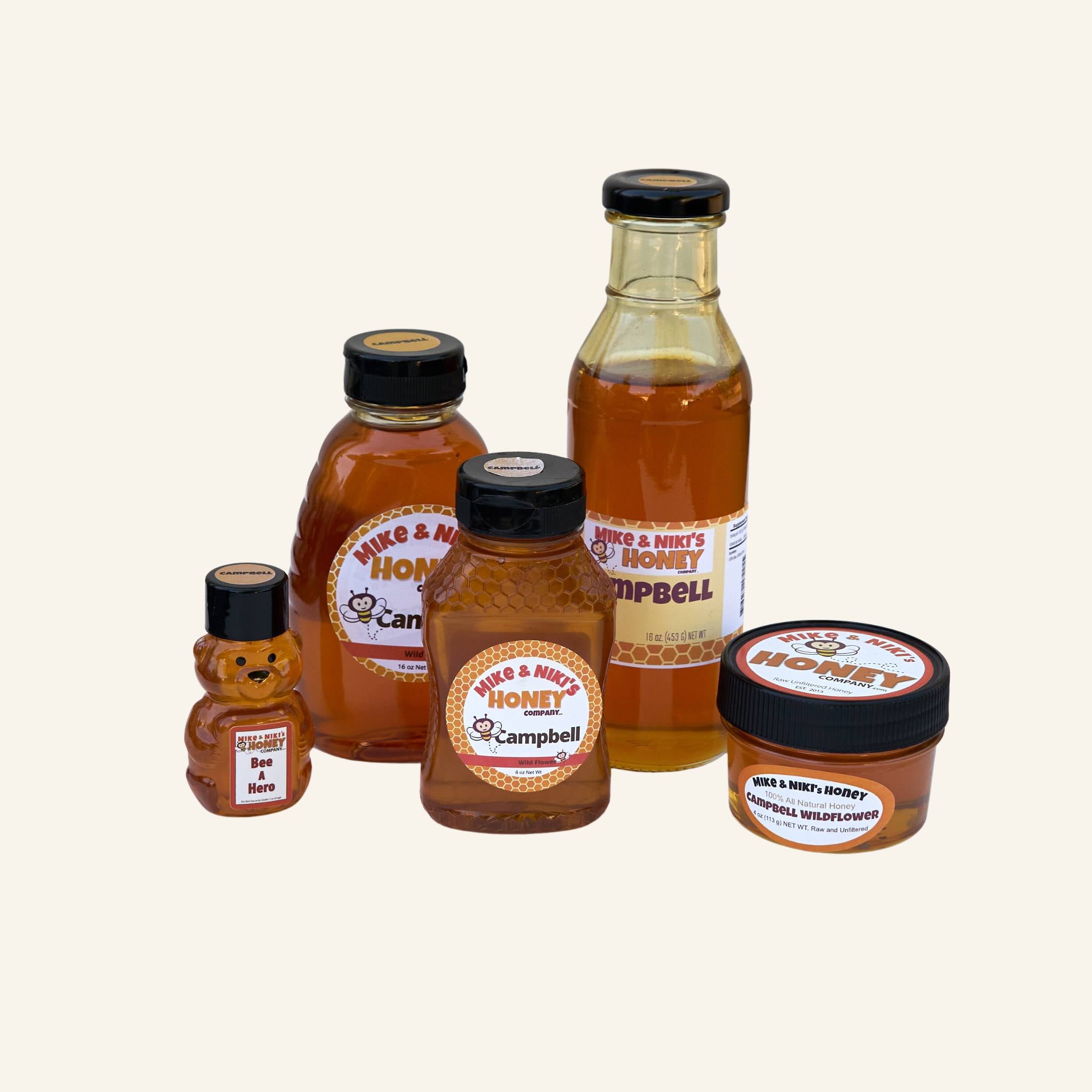 Campbell Wildflower Honey – 45 oz Tall Milk Pour-able Glass