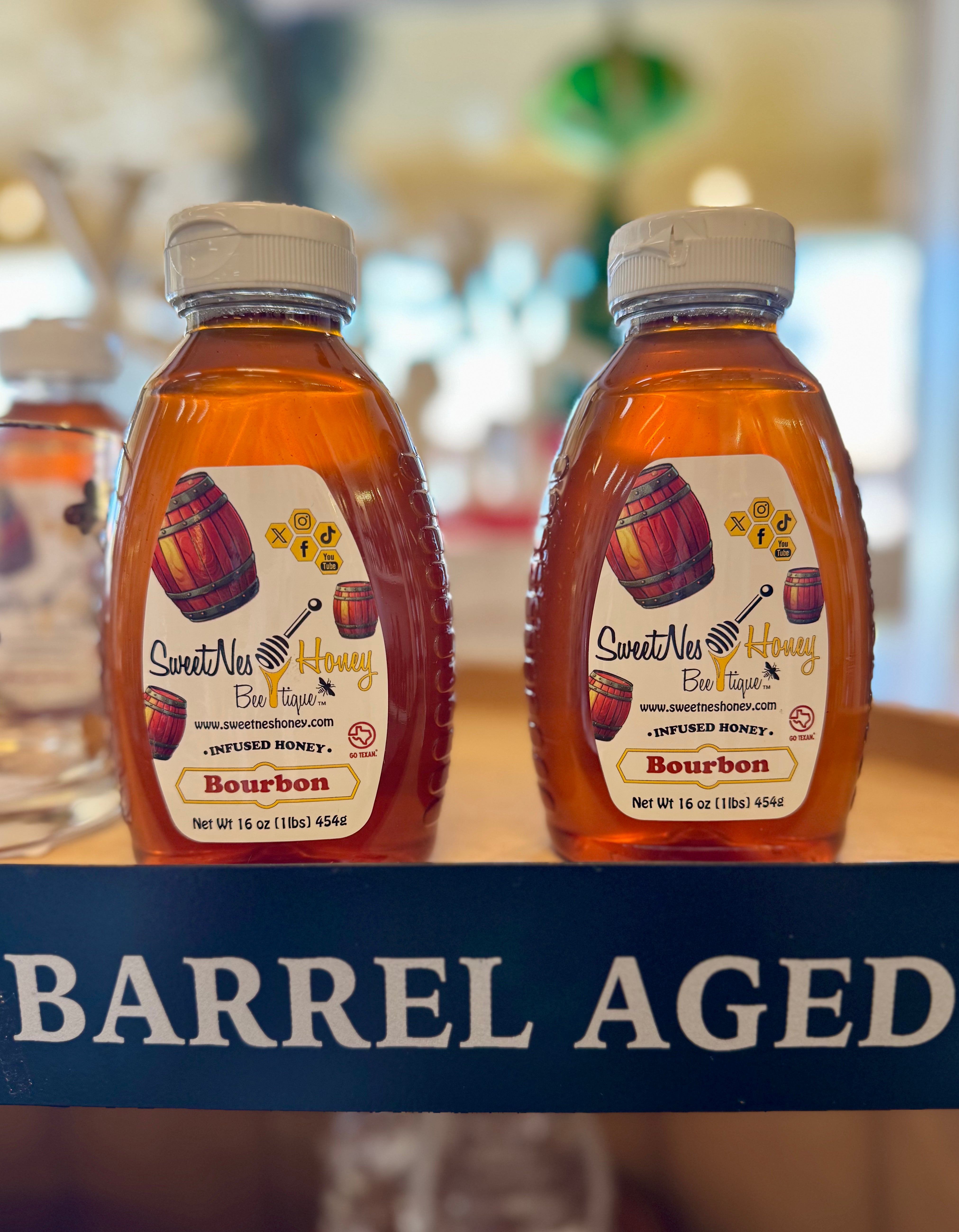 Bourbon Infused Honey 16oz