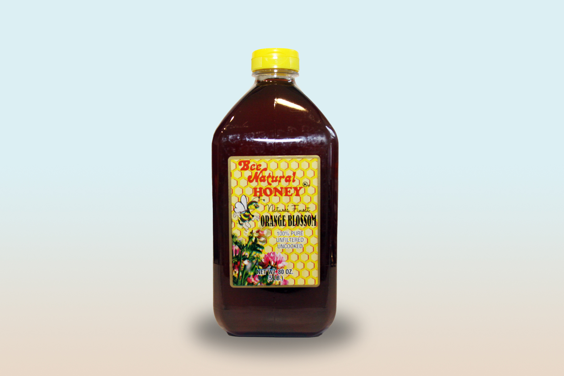 Case of 6 Orange Blossom Honey 5 LB. (80 oz.) bottles