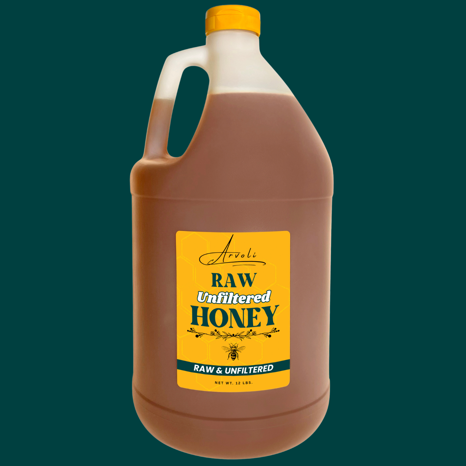 Raw Honey Bulk - 1 Gallon of Raw Unfiltered Honey · Pack of 4