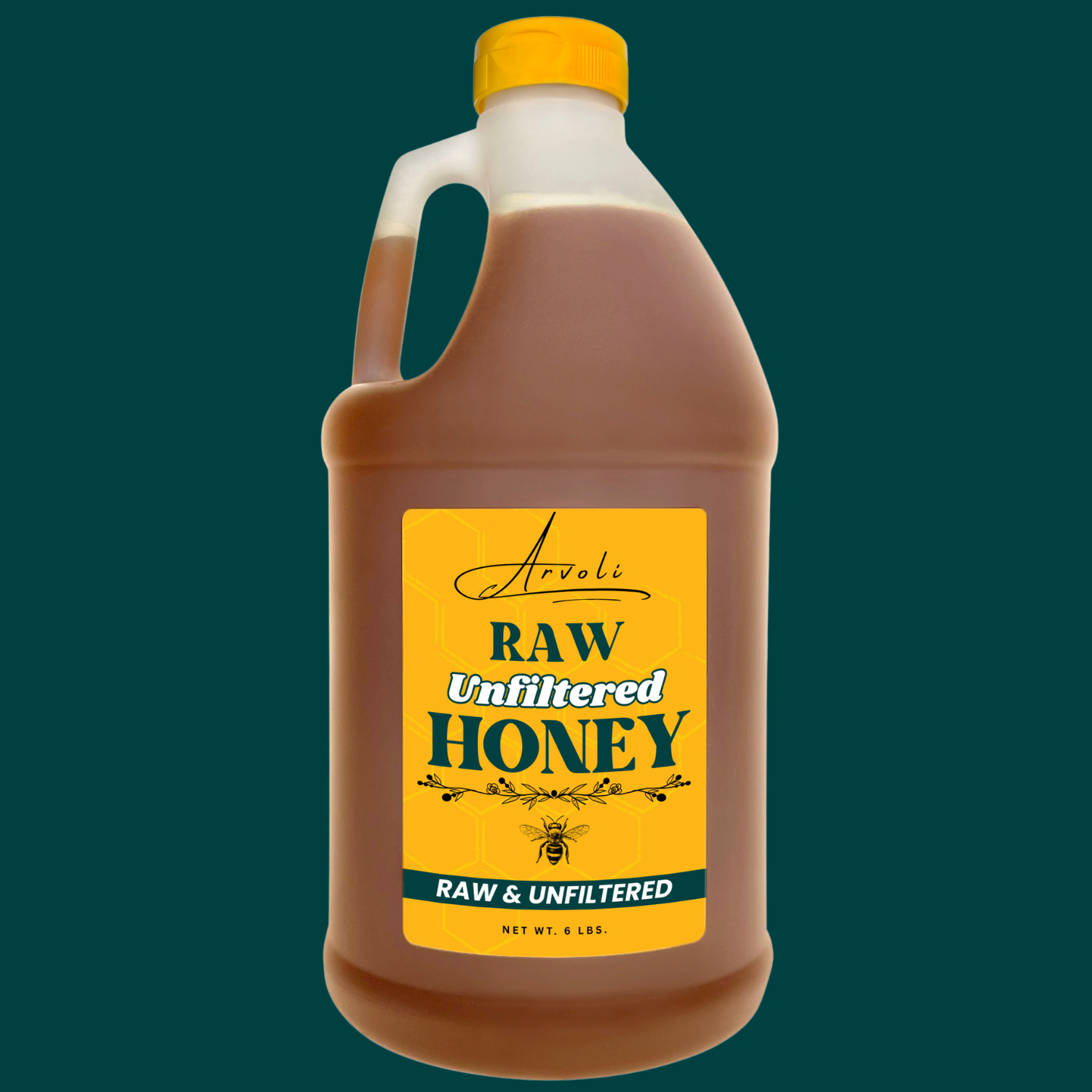 Raw Honey Bulk - Half Gallon of Raw Unfiltered Honey · Pack of 4