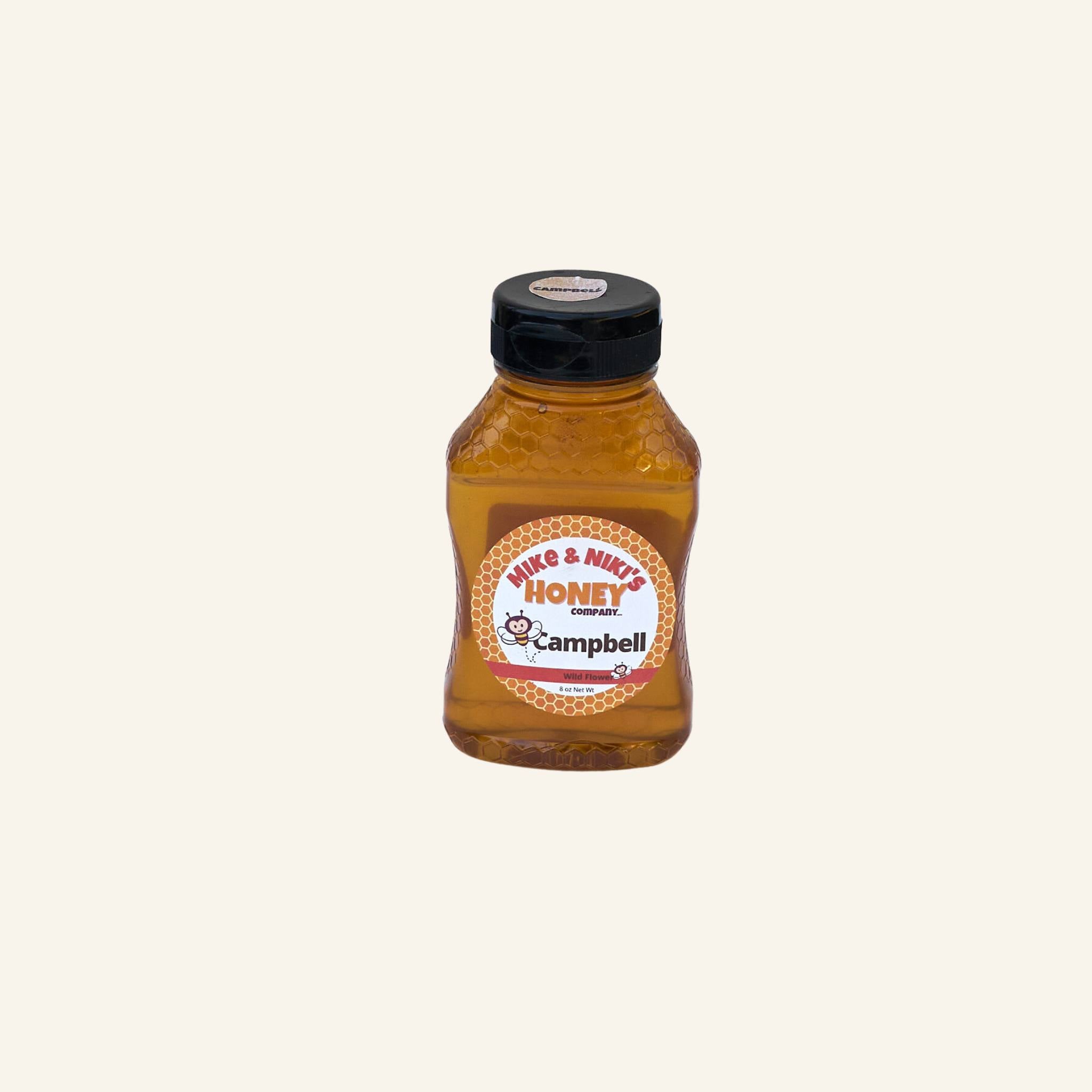 Campbell Wildflower Honey - Med (8oz) Squeeze-able Plastic