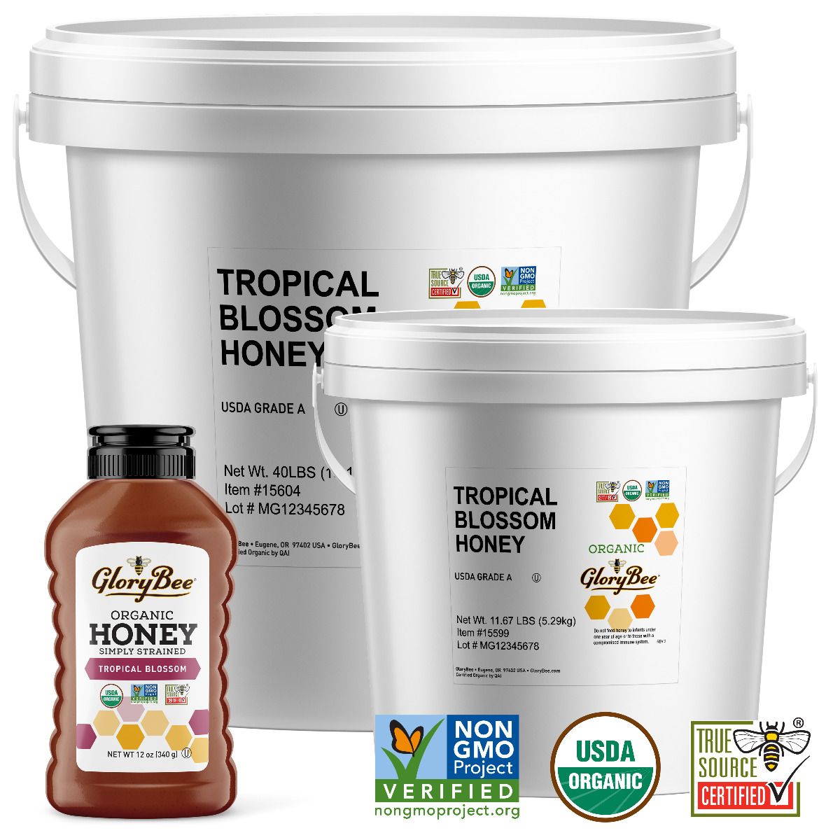 Organic Tropical Blossom Honey · 11.67 Pound Pail