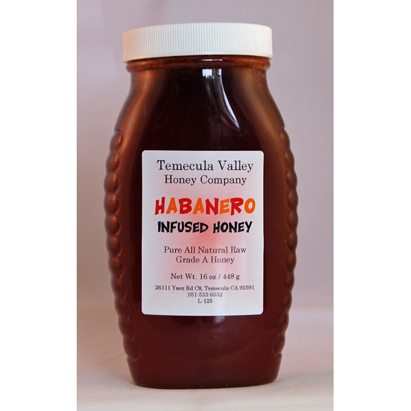 Raw Local Honey – Habanero Infused Honey · Size: 16oz Jar