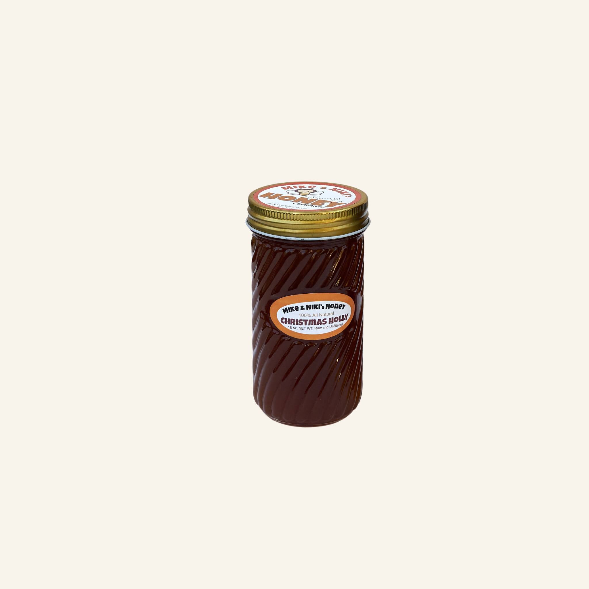 Christmas Holly Honey – XL (16oz) Scoop-able Glass