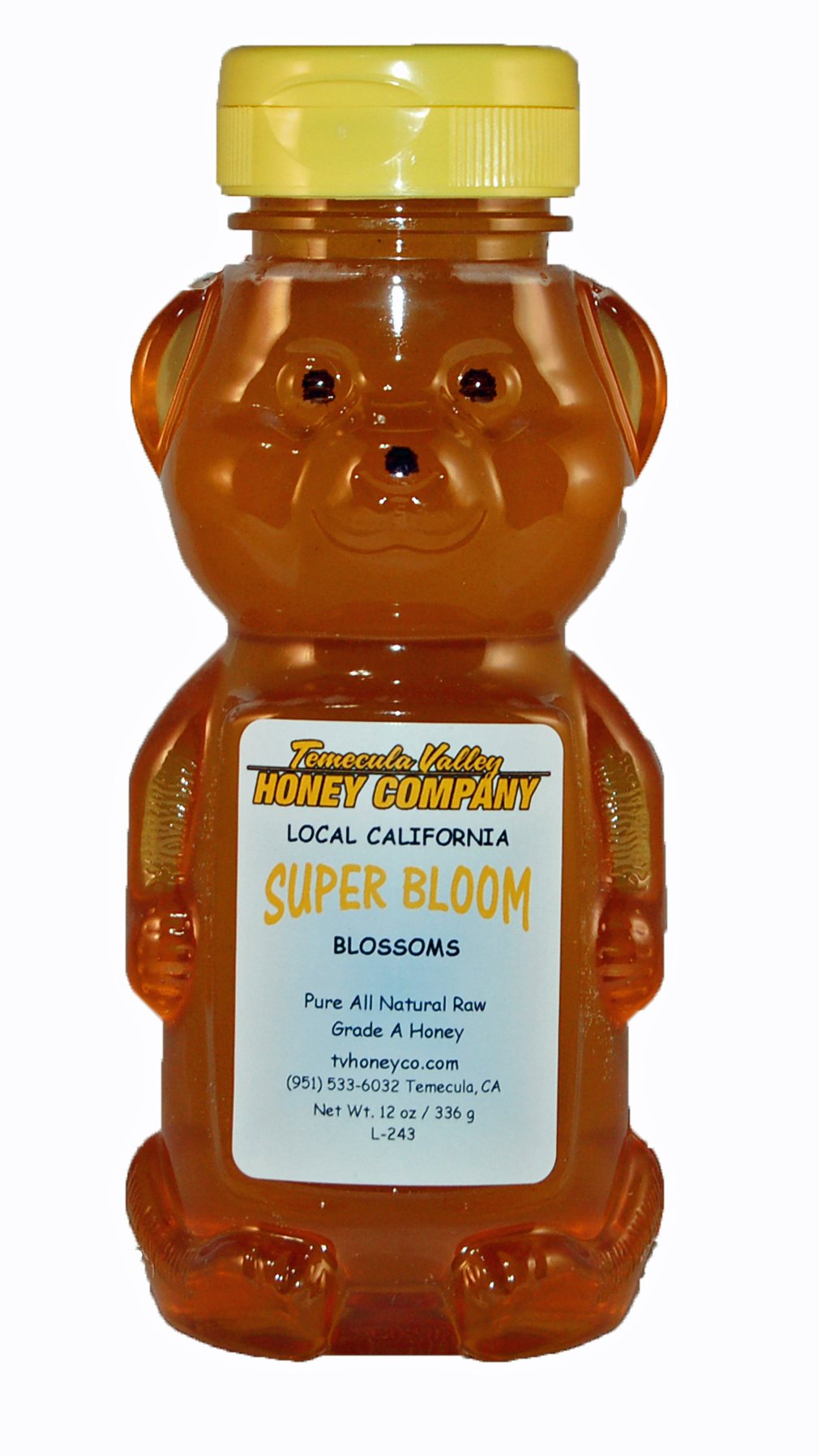 Raw Local Honey – Super Bloom · Size: 12oz Bear