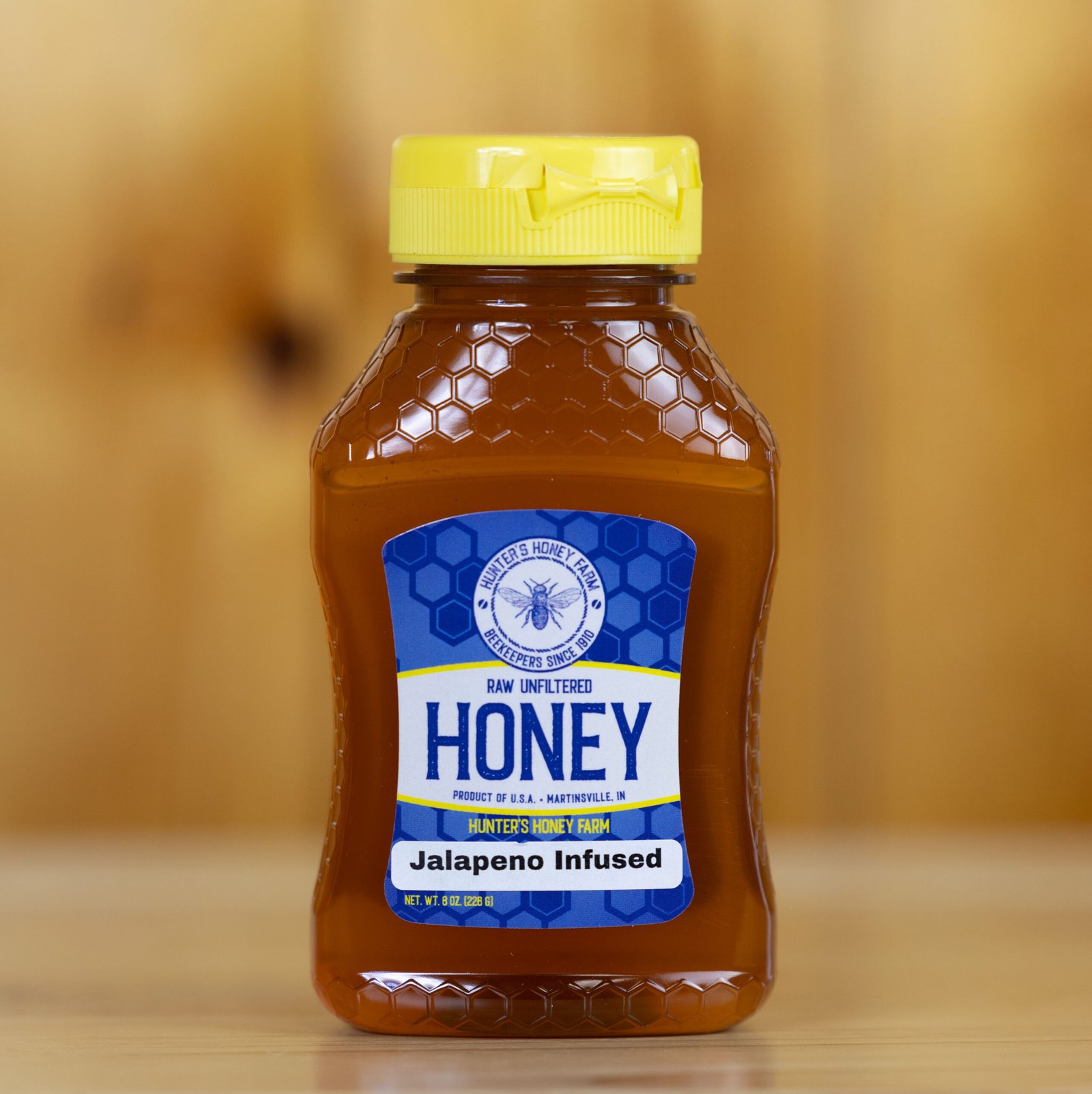 Jalapeño Infused Raw Honey · Unit of Measure: Individual, Bottle Size: 8 oz