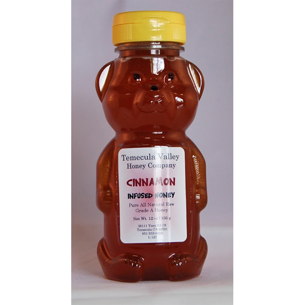 Local Raw Honey – Cinnamon Infused Honey · Size: 12oz Bear