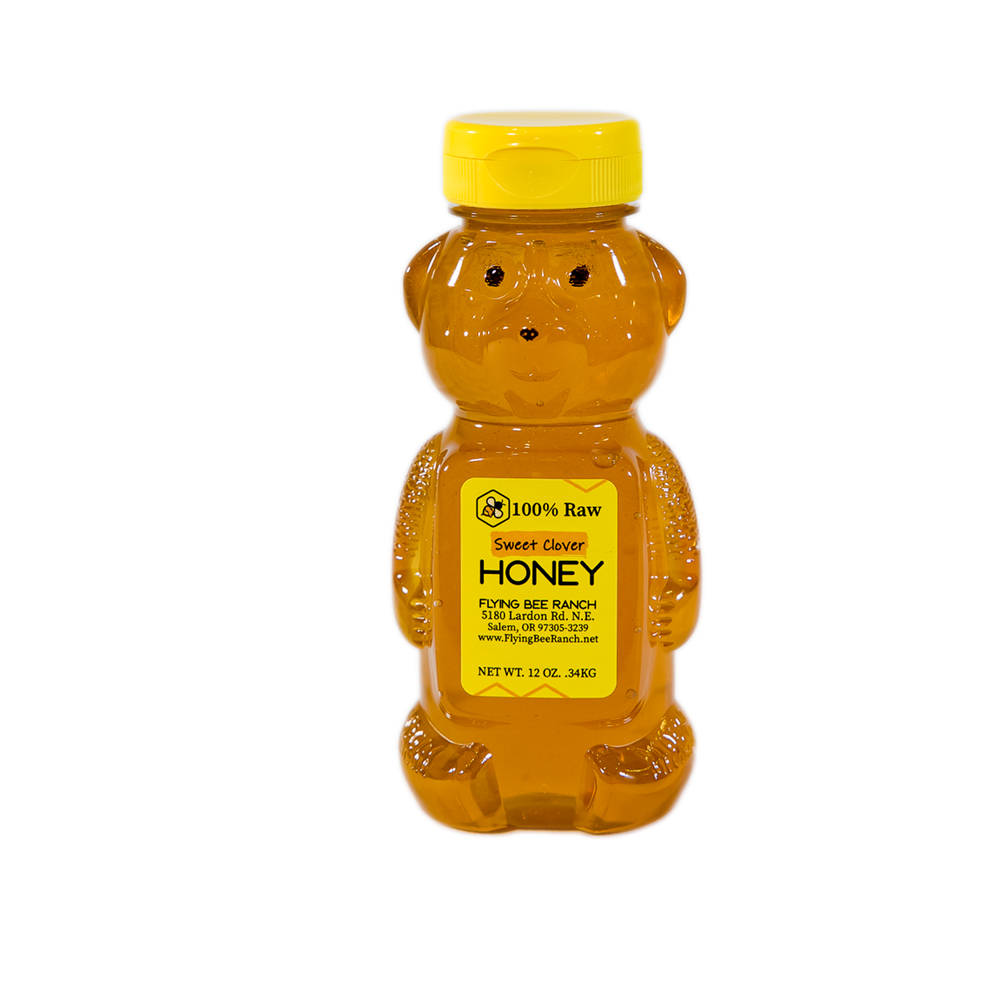 Sweet Clover Honey · Sizes: 12 oz. Bear