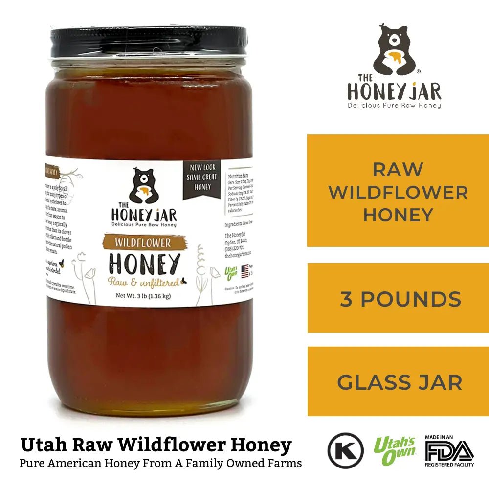 Utah Wildflower Honey - Raw and Unfiltered Bulk - 1 Quart (3lbs) · 1 Quart (3 lbs)
