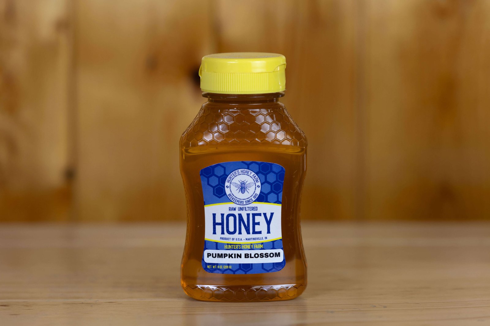 Raw Pumpkin Blossom Honey · Unit of Measure: Individual, Bottle Size: 8 oz